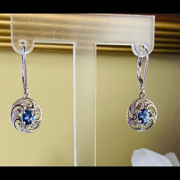 Genuine Tanzanite Fancy Swirl Earrings - Picture 3 of 8